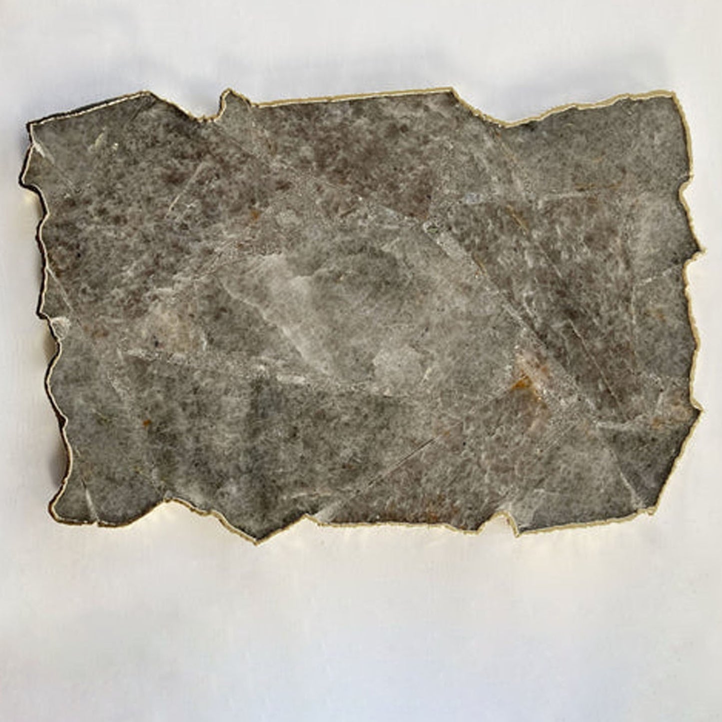 Large Smoky Grey Agate Serving Tray With Brass Handles/Personalised Momentos/Sign Boards 10"x15"