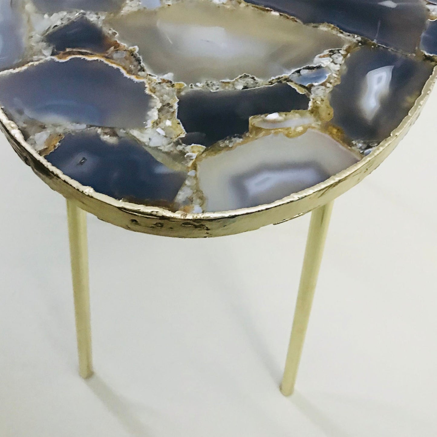 Oval Agate/Crystal/Gemstone/Quartz Organic Edge Side/Drink/Table