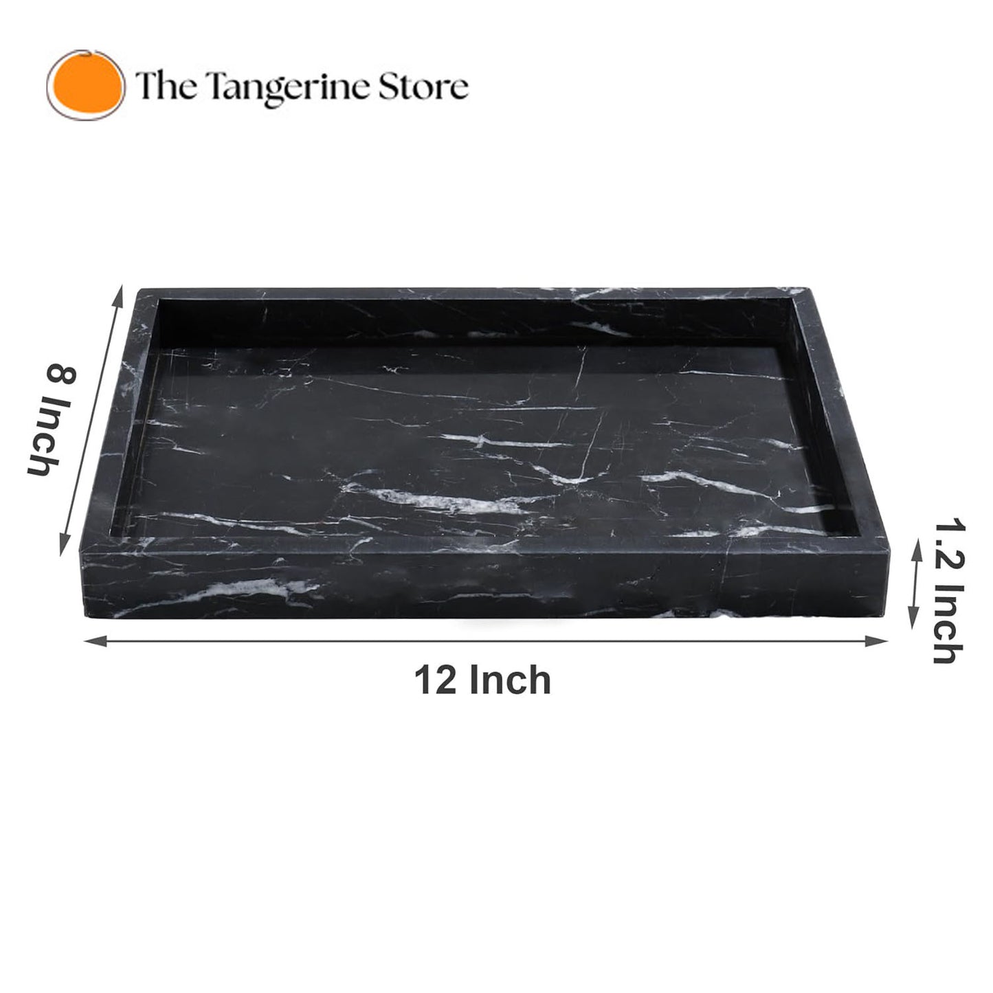 Natural Black Marble Vanity Tray