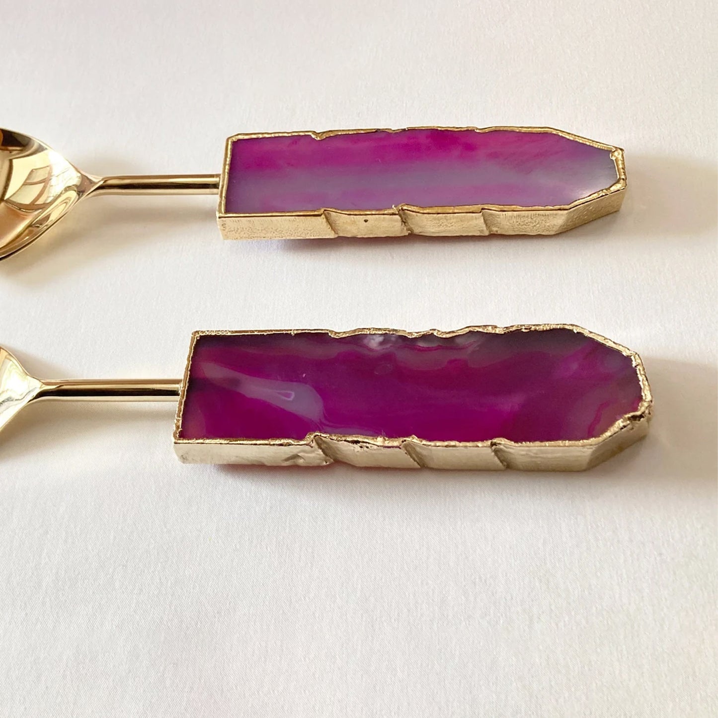 Pink Agate Salad Server - Set of 2