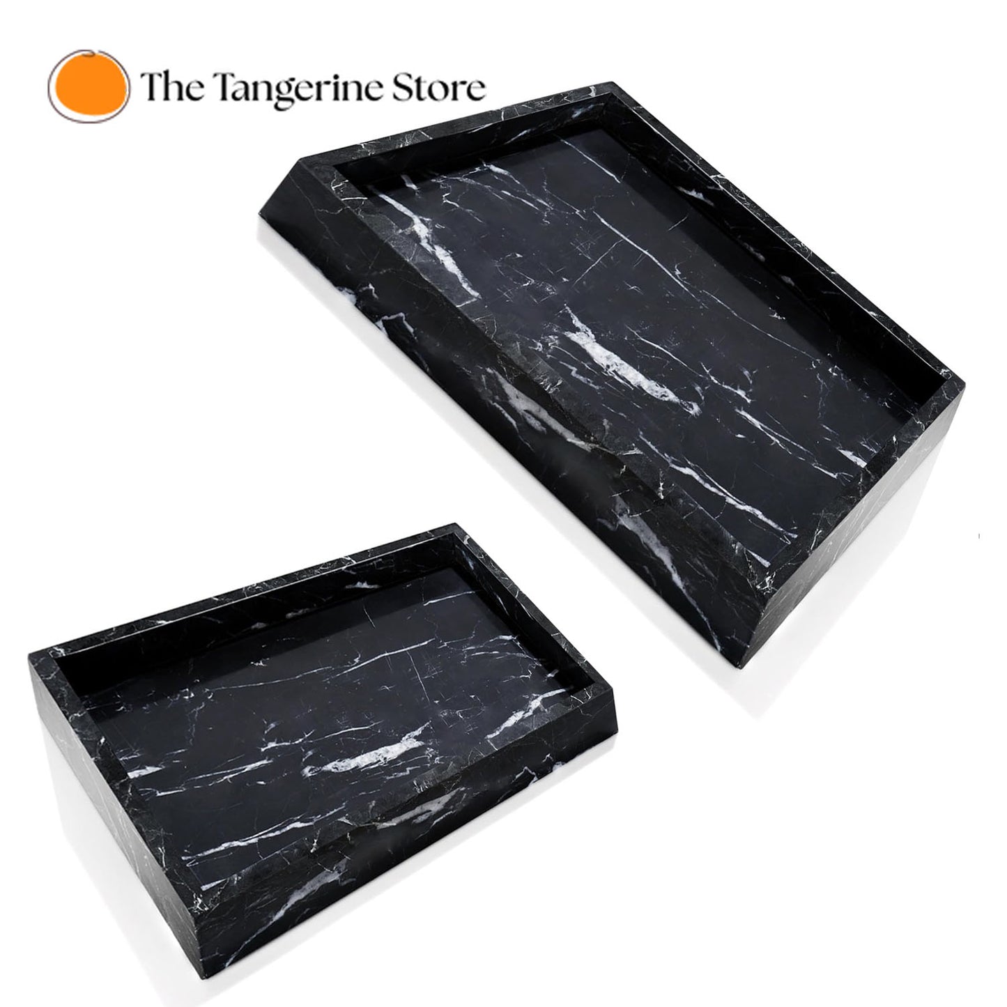 Natural Black Marble Vanity Tray