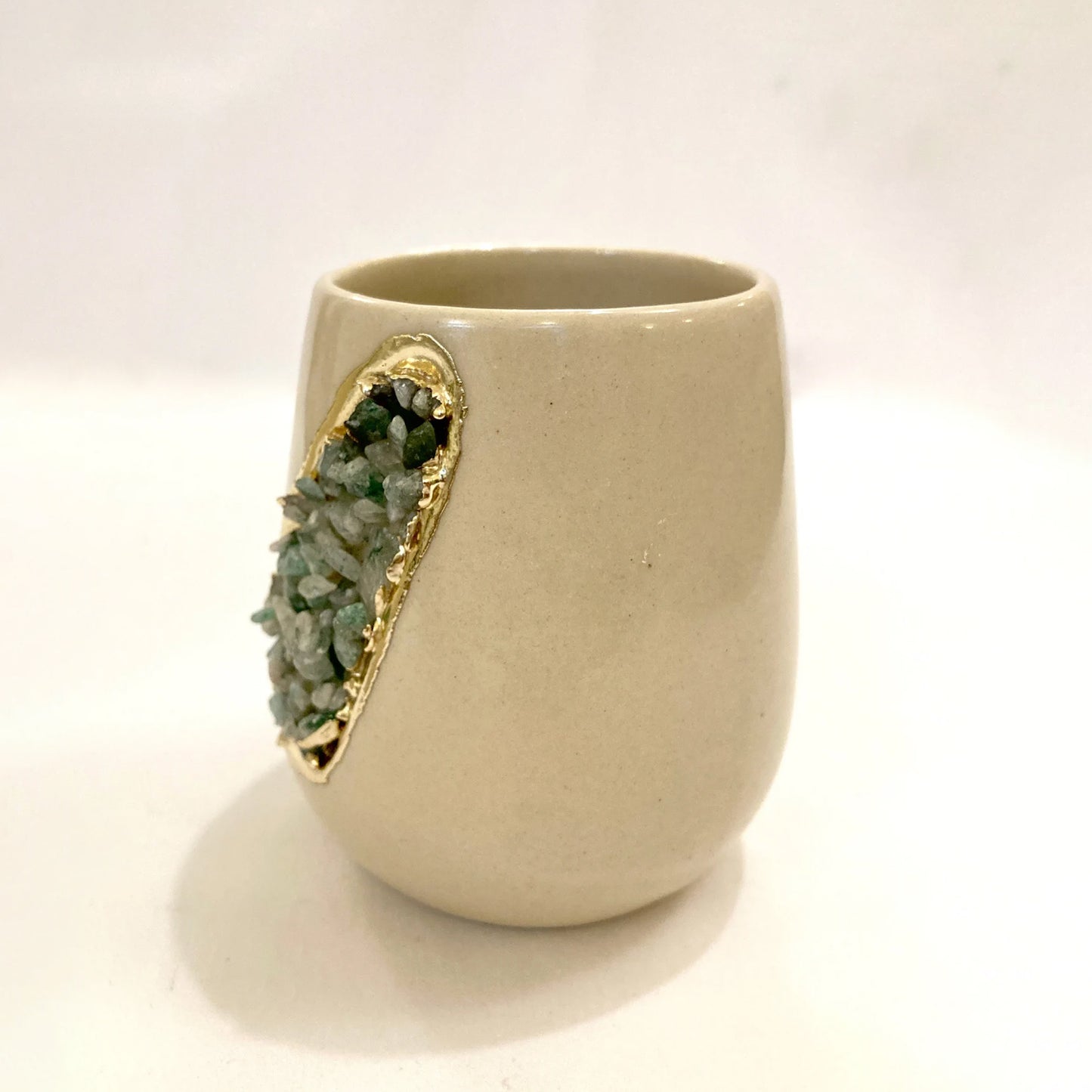 Set of 2 Cream Ceramic Vases