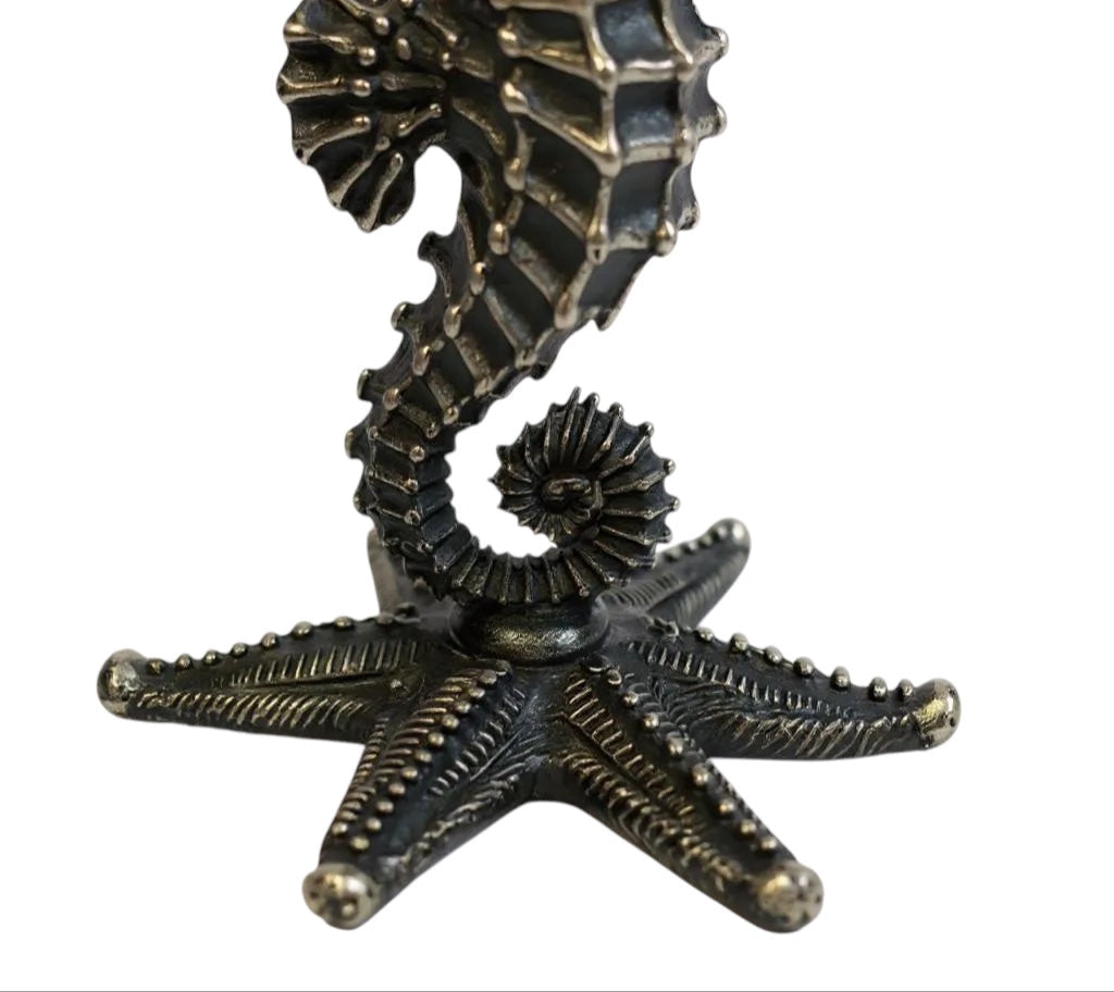 Set of 4 - Seahorse Wine Glasses | Decorative Drinkware | Statement Barware | Antique or Gold Finish