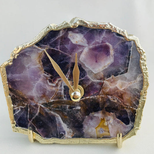 Amethyst Desk/Wall Clock/Personalised Momento