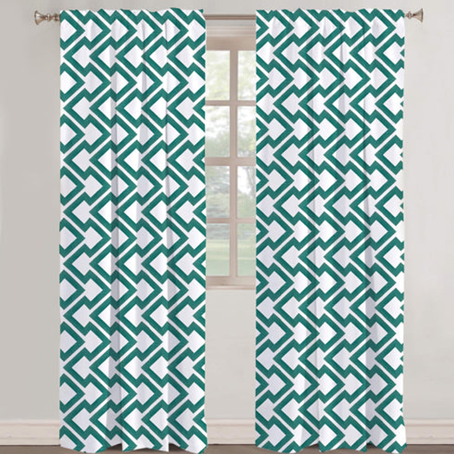 Aria - Set of 2 Panels Crewel Embroidered Curtains | Linen Cotton Mix | Fully Embroidered | Lined
