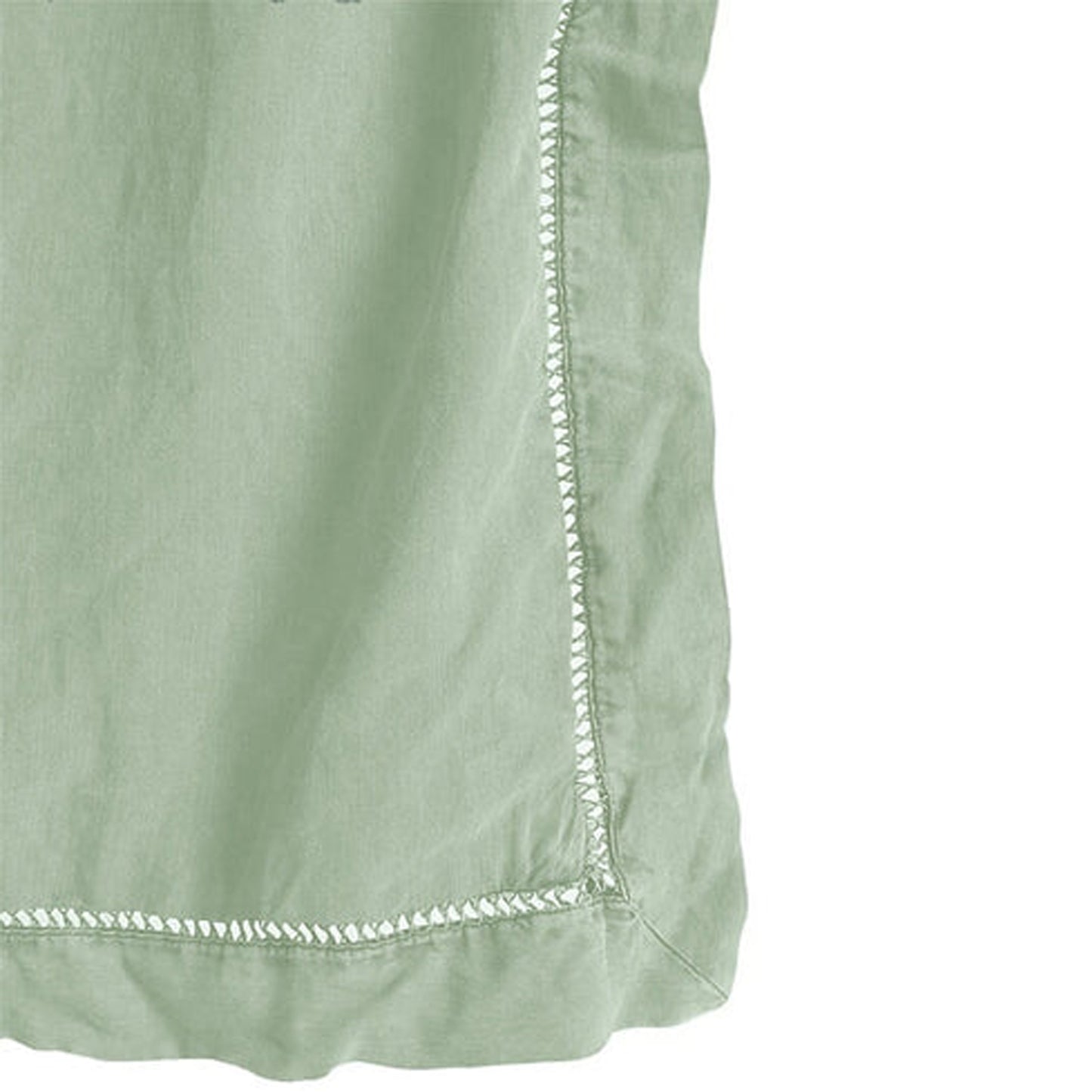 Embroidered Edge Sage Green 100% Pure Linen | Linen Cotton Mix | 3 Piece Duvet Cover Set | 4 Piece Sheet Set | Handmade | Pre-washed | Soft