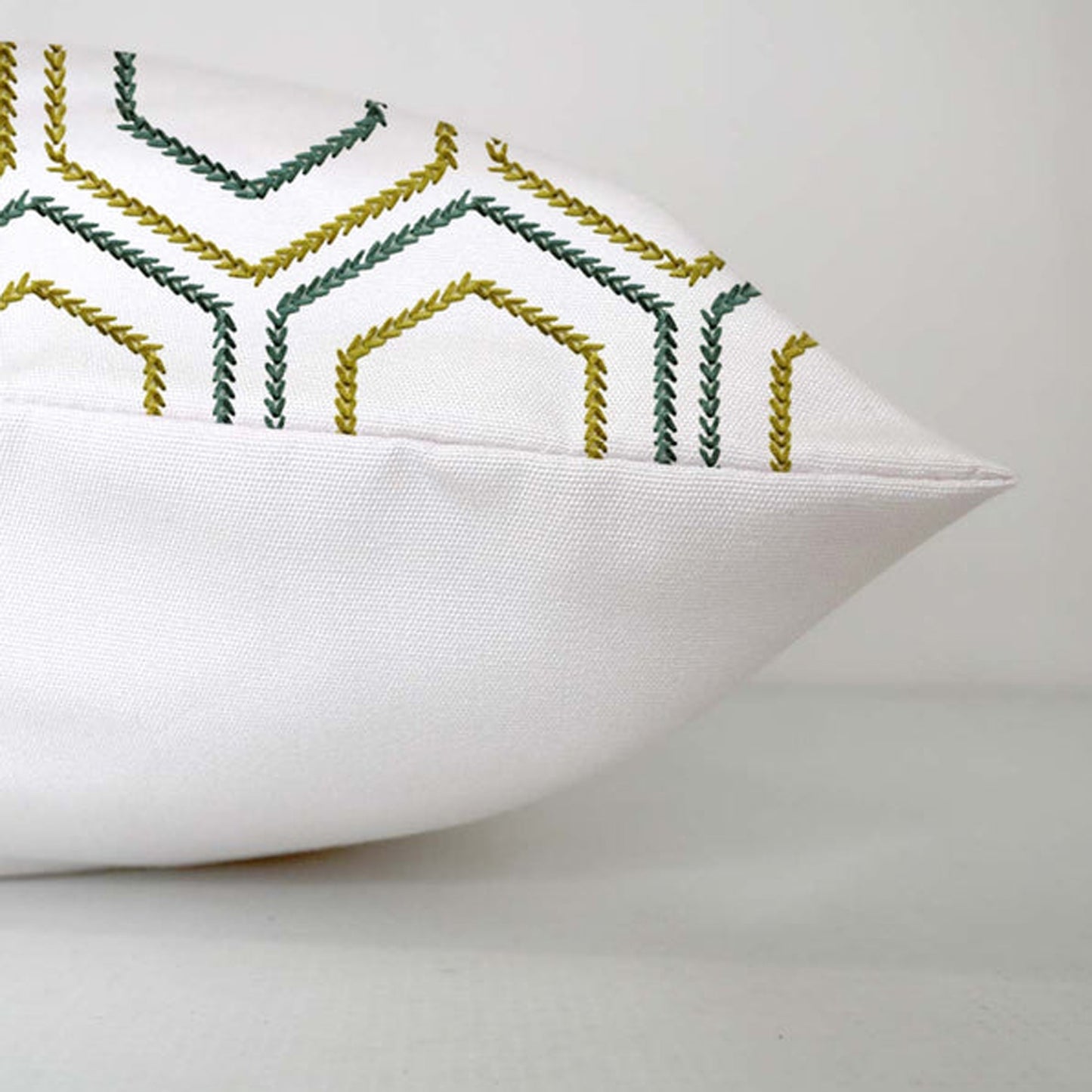 Evangeline - Set of 4 Pieces | Cotton Linen Fabric | Crewel Embroidered | Pillow/Cushion Cover Set | With or Without Insert