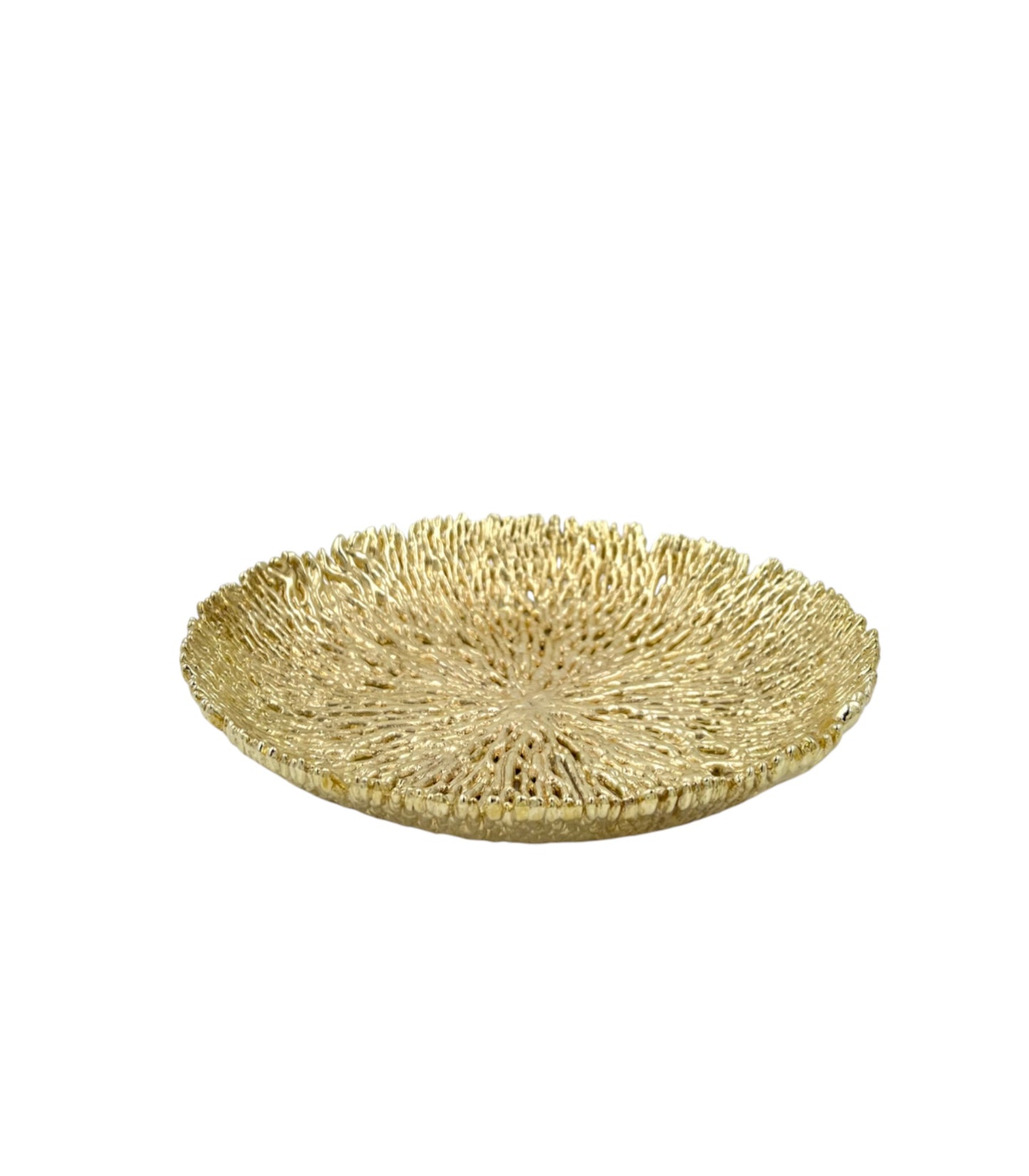 Coral Inspired Tray - Decorative Metal Tray | Centrepiece | Home Accent | Gold, Silver, or Antique Finish