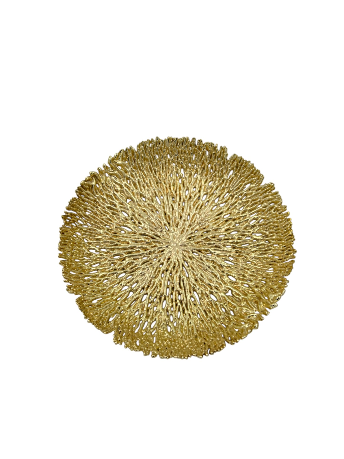 Coral Inspired Tray - Decorative Metal Tray | Centrepiece | Home Accent | Gold, Silver, or Antique Finish