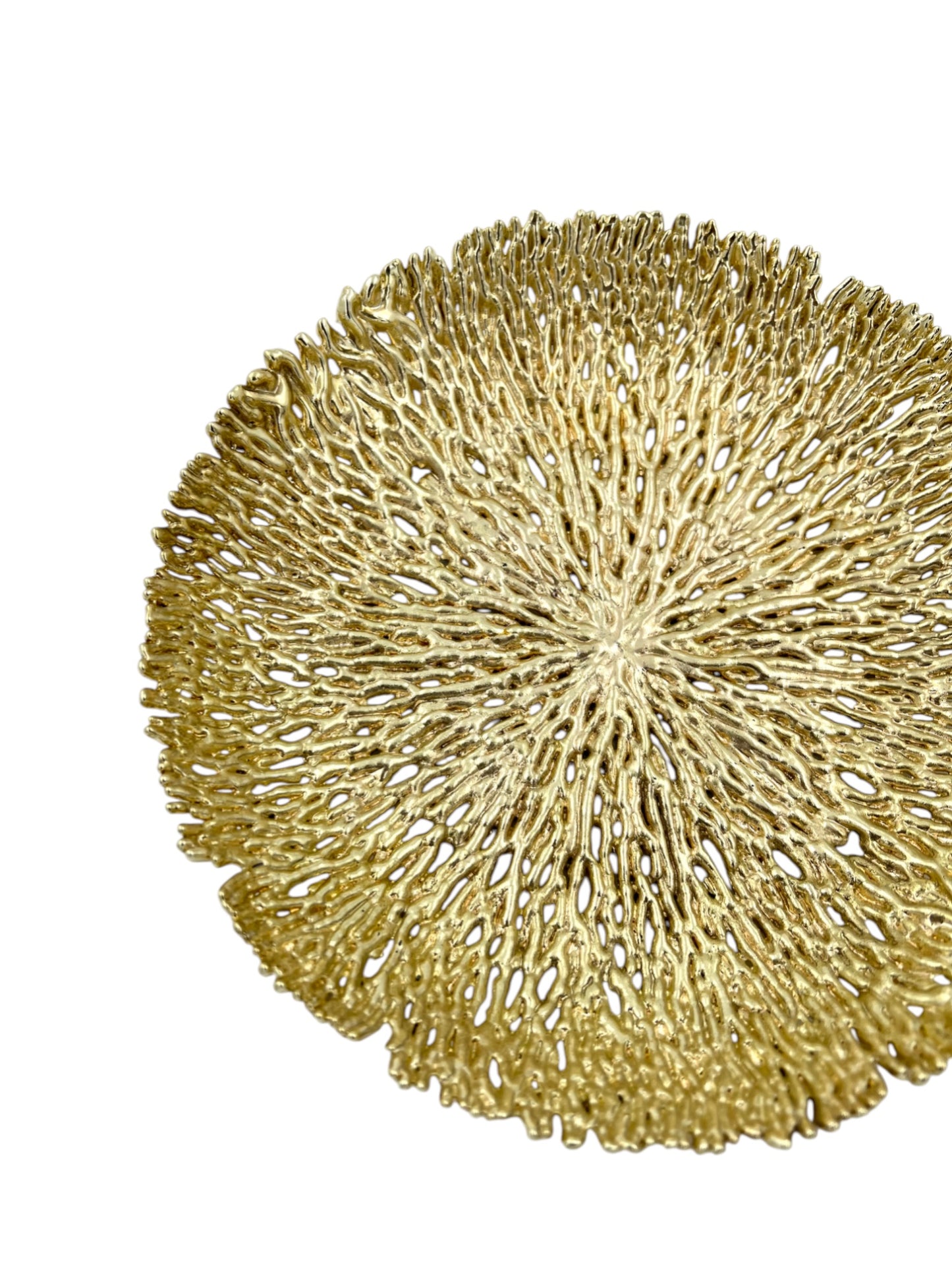 Coral Inspired Tray - Decorative Metal Tray | Centrepiece | Home Accent | Gold, Silver, or Antique Finish