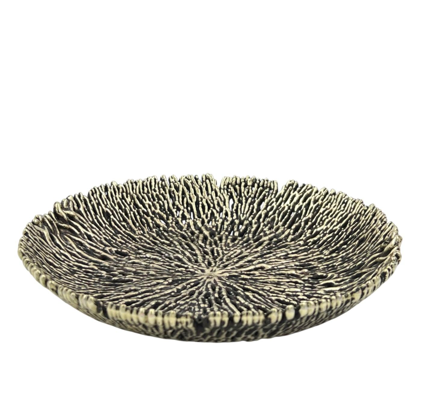 Coral Inspired Tray - Decorative Metal Tray | Centrepiece | Home Accent | Gold, Silver, or Antique Finish