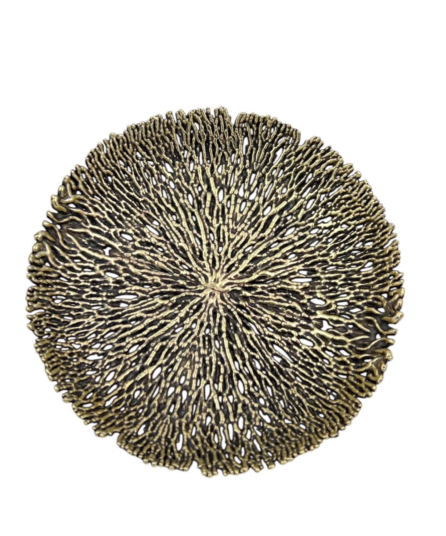 Coral Inspired Tray - Decorative Metal Tray | Centrepiece | Home Accent | Gold, Silver, or Antique Finish