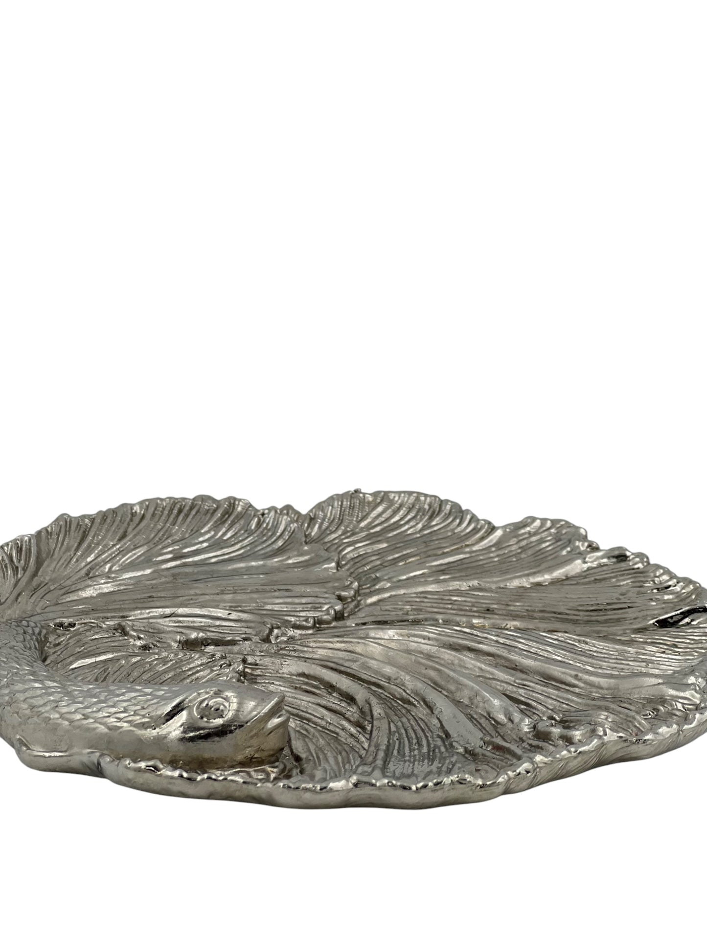 Fish Tray - Decorative Metal Tray | Small Plate | Centrepiece | Home Accent | Antique Gold or Silver Finish
