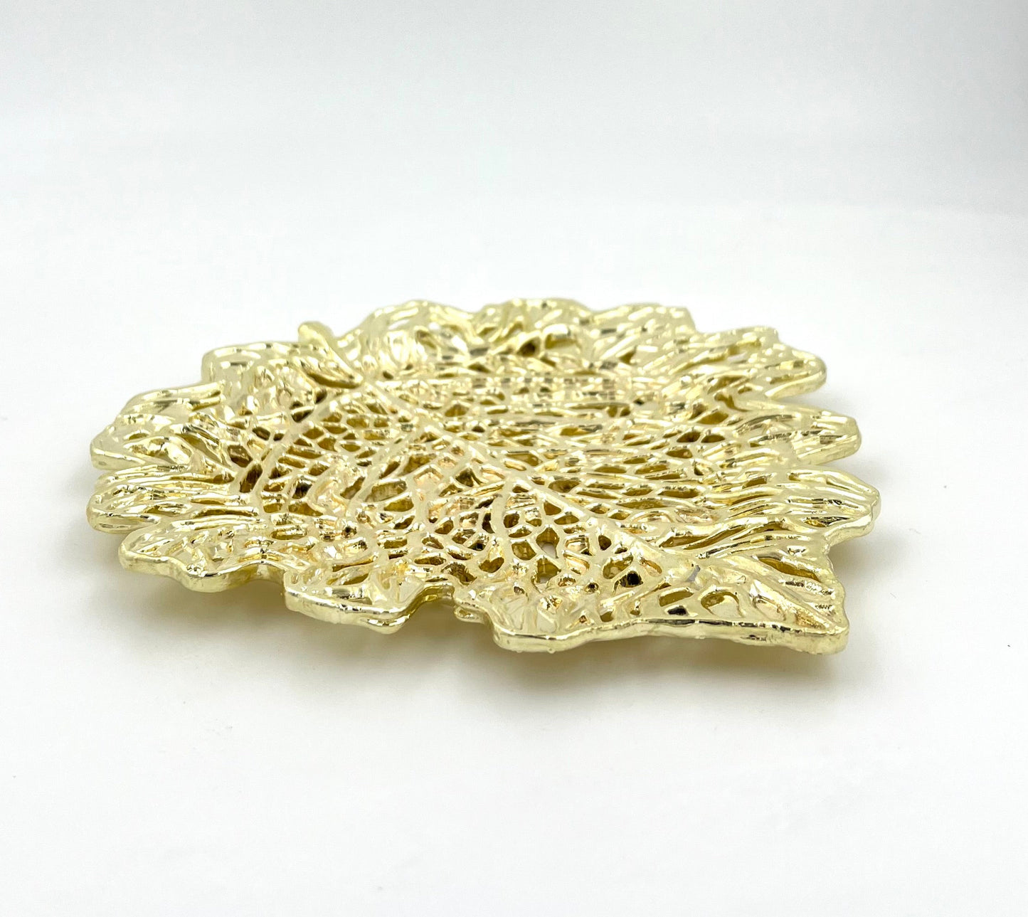 Skeletal Leaf Tray - Decorative Metal Tray | Small Platter | Centrepiece | Home Accent | Gold, Silver or Antique Finish