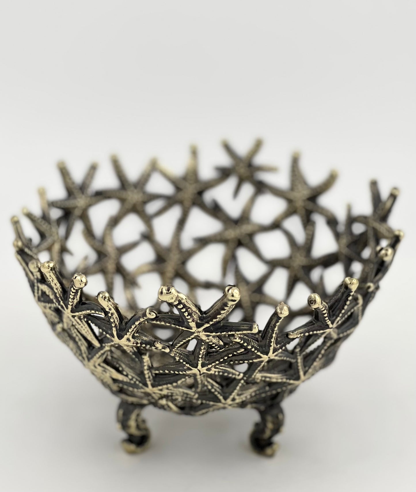 Starfish Bowl - Decorative Serveware | Candy Bowl | Centrepiece | Home Accent | Gold or Antique Finish