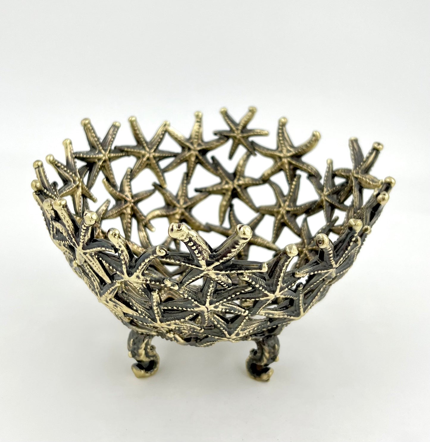 Starfish Bowl - Decorative Serveware | Candy Bowl | Centrepiece | Home Accent | Gold or Antique Finish