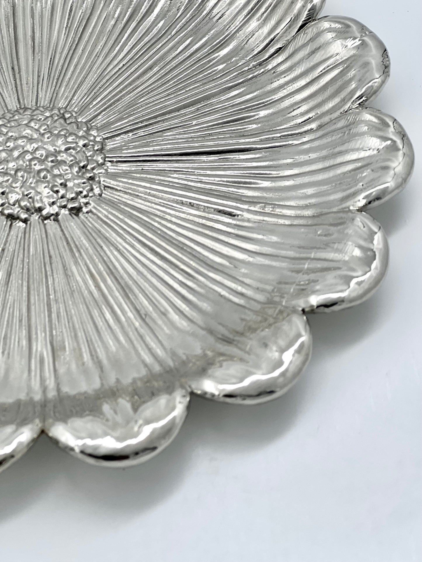 Sunflower Decorative Tray – Electro-formed Flower Jewellery Dish | Gold, Silver, Antique Finish | Flower Inspired Home Accent