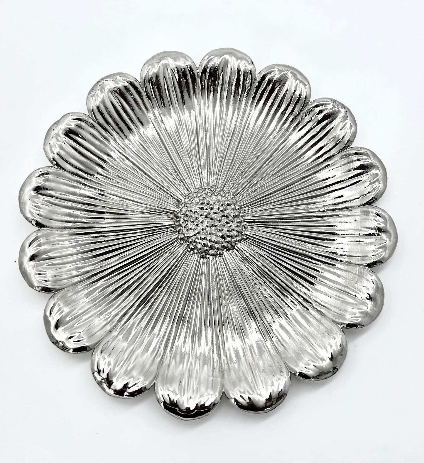 Sunflower Decorative Tray – Electro-formed Flower Jewellery Dish | Gold, Silver, Antique Finish | Flower Inspired Home Accent