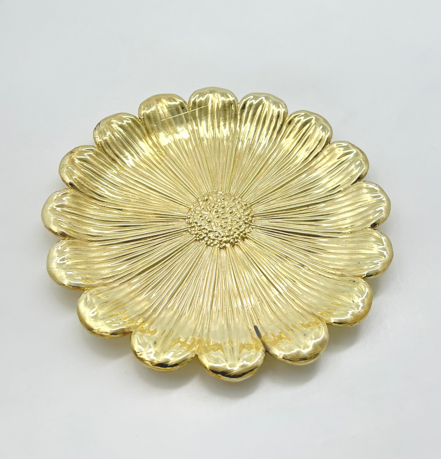 Sunflower Decorative Tray – Electro-formed Flower Jewellery Dish | Gold, Silver, Antique Finish | Flower Inspired Home Accent