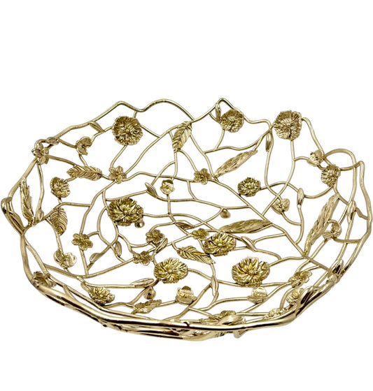 Blossom Weave - Metal Fruit Basket