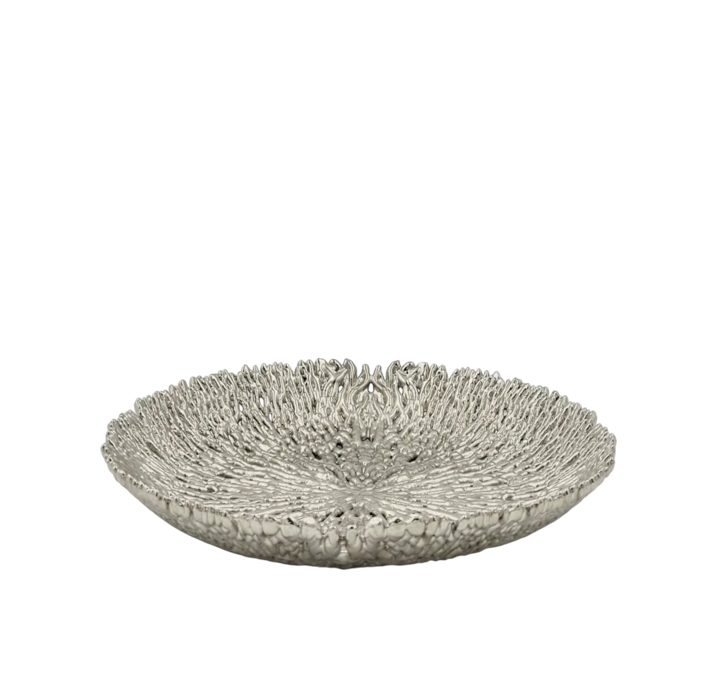 Coral Inspired Tray - Decorative Metal Tray | Centrepiece | Home Accent | Gold, Silver, or Antique Finish