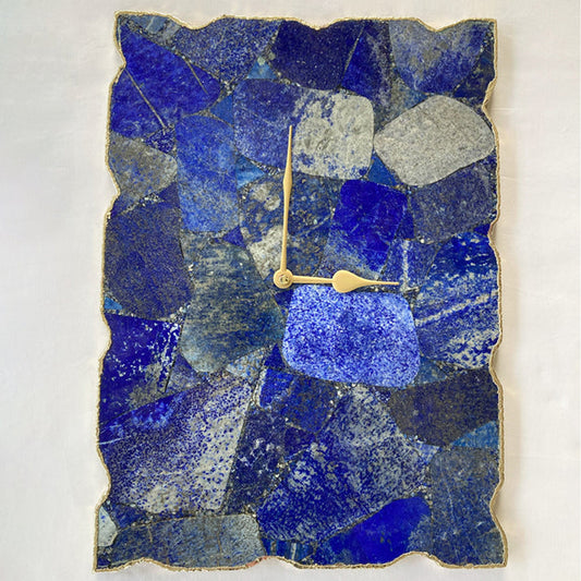 Large Lapis Lazuli Wall Clock/Personalised Momento/10"x15"