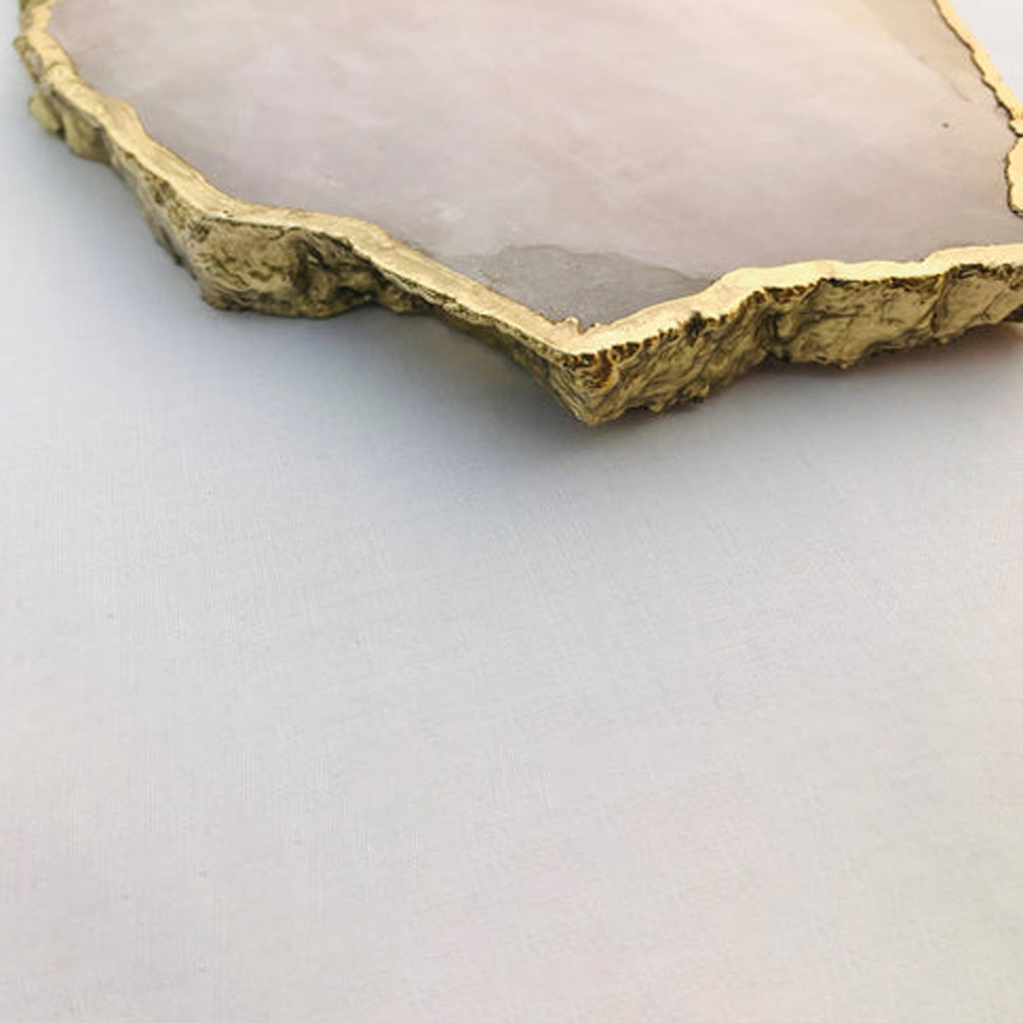 Large Rose Quartz Agate Cheese Platter/Tray/Personalised Momentos/Sign Boards