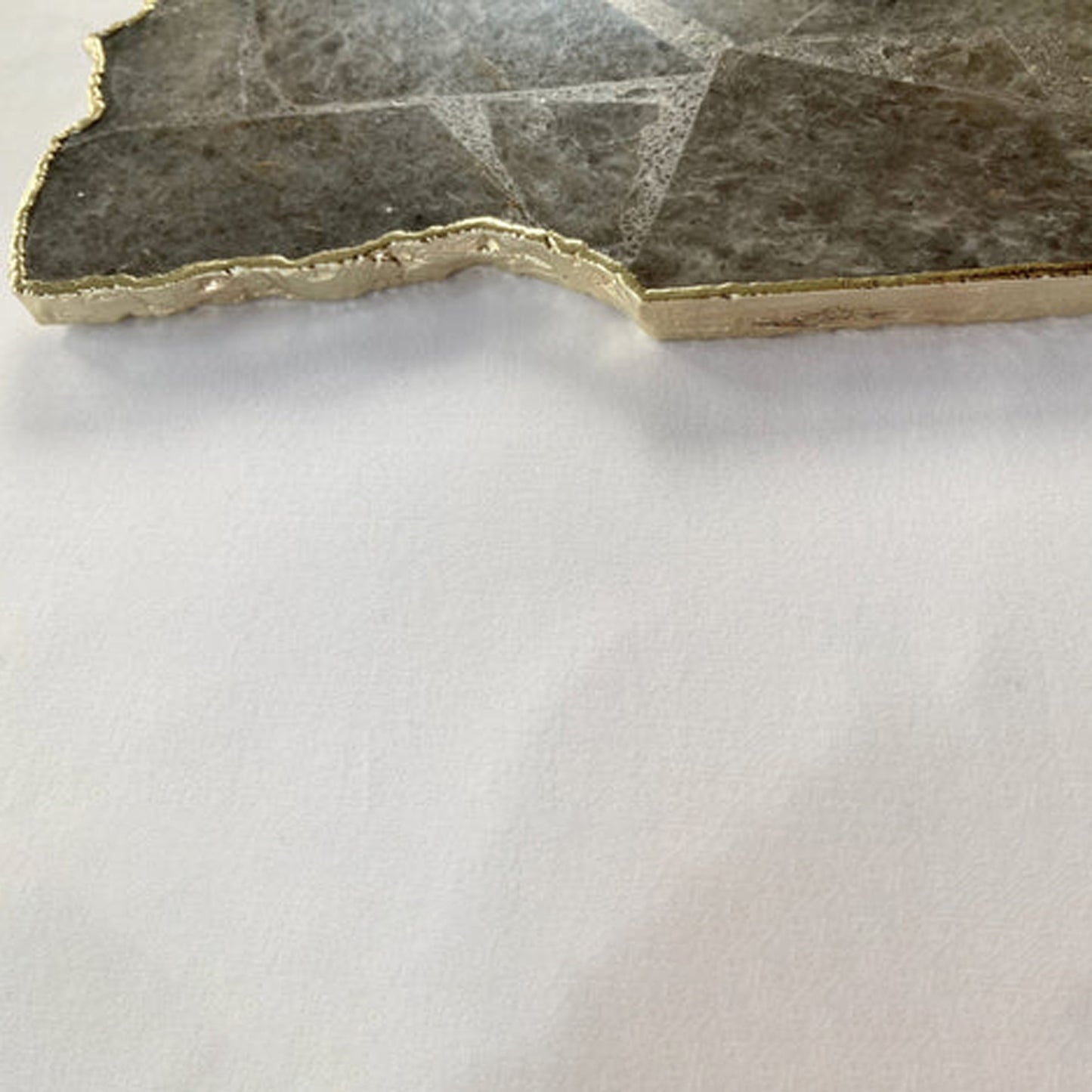 Large Smoky Grey Agate Serving Tray With Brass Handles/Personalised Momentos/Sign Boards 10"x15"