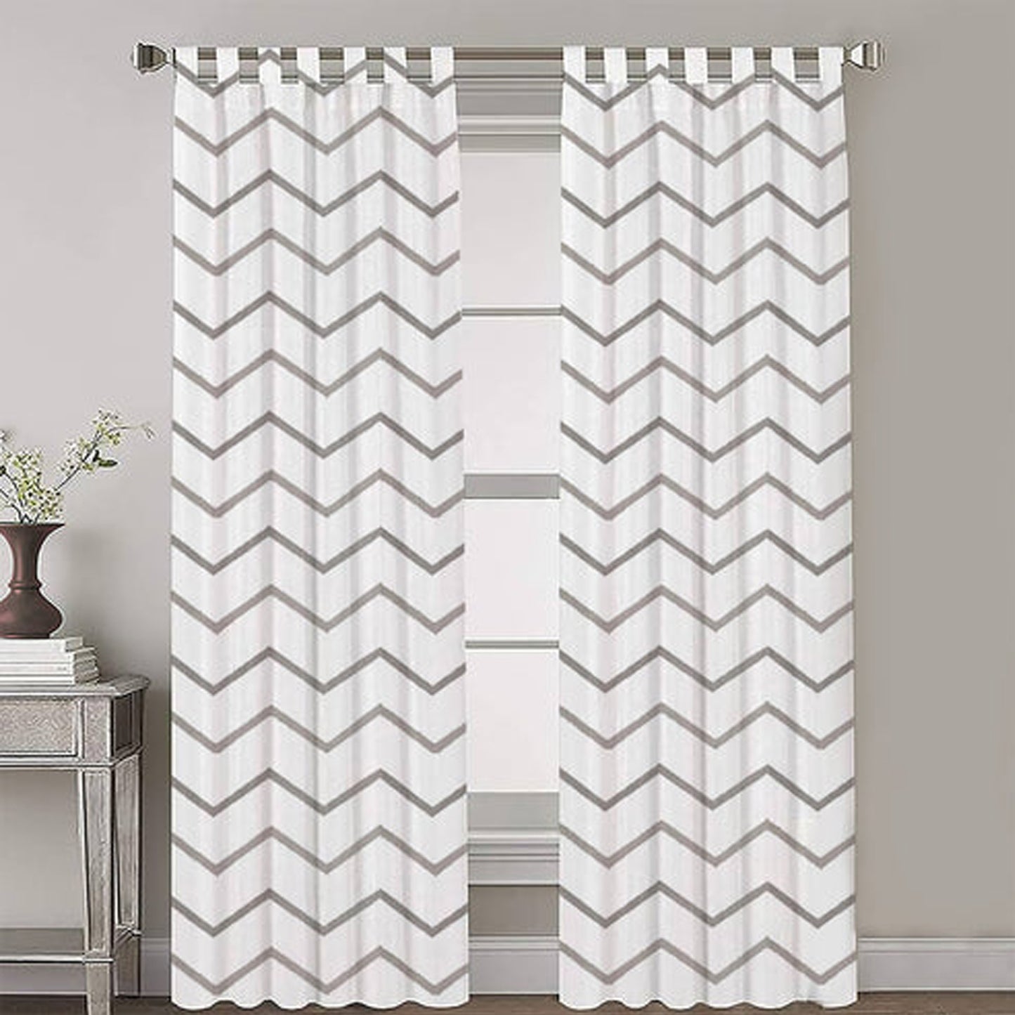 Livia - Set of 2 Panels Crewel Embroidered Curtains | Linen Cotton Mix | Fully Embroidered | Lined