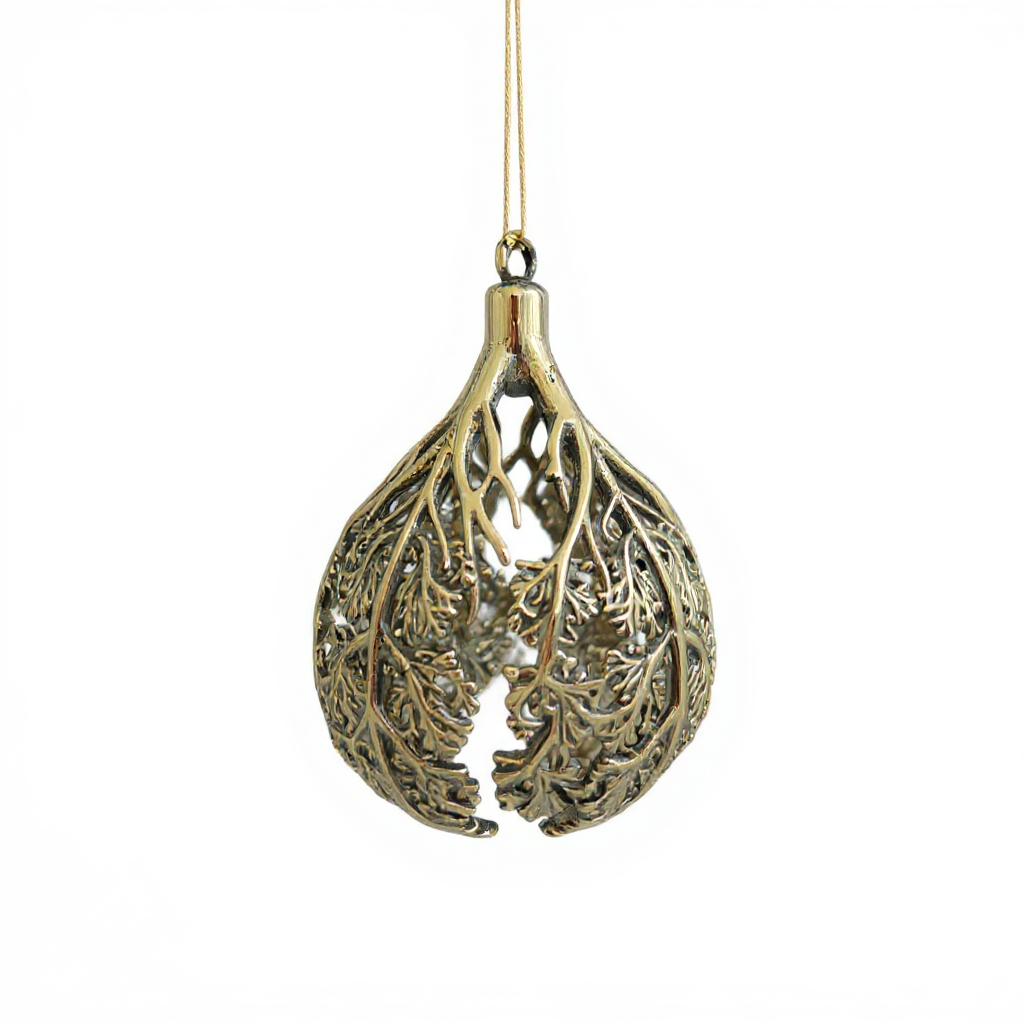 Antique Gold Christmas Ornaments – Vintage Holiday Baubles (Set 3)