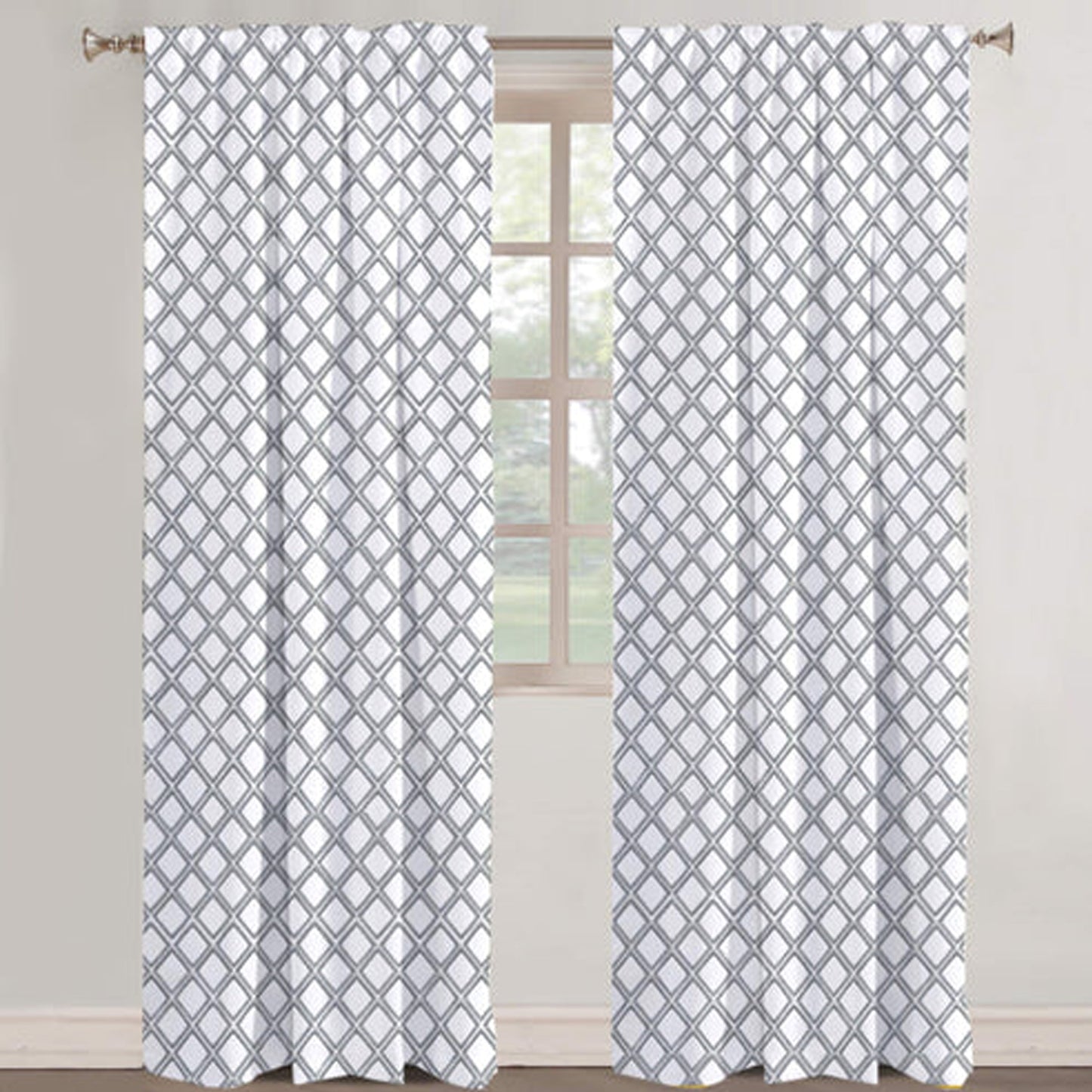 Melisande - Set of 2 Panels Crewel Embroidered Curtains | Linen Cotton Mix | Fully Embroidered | Lined