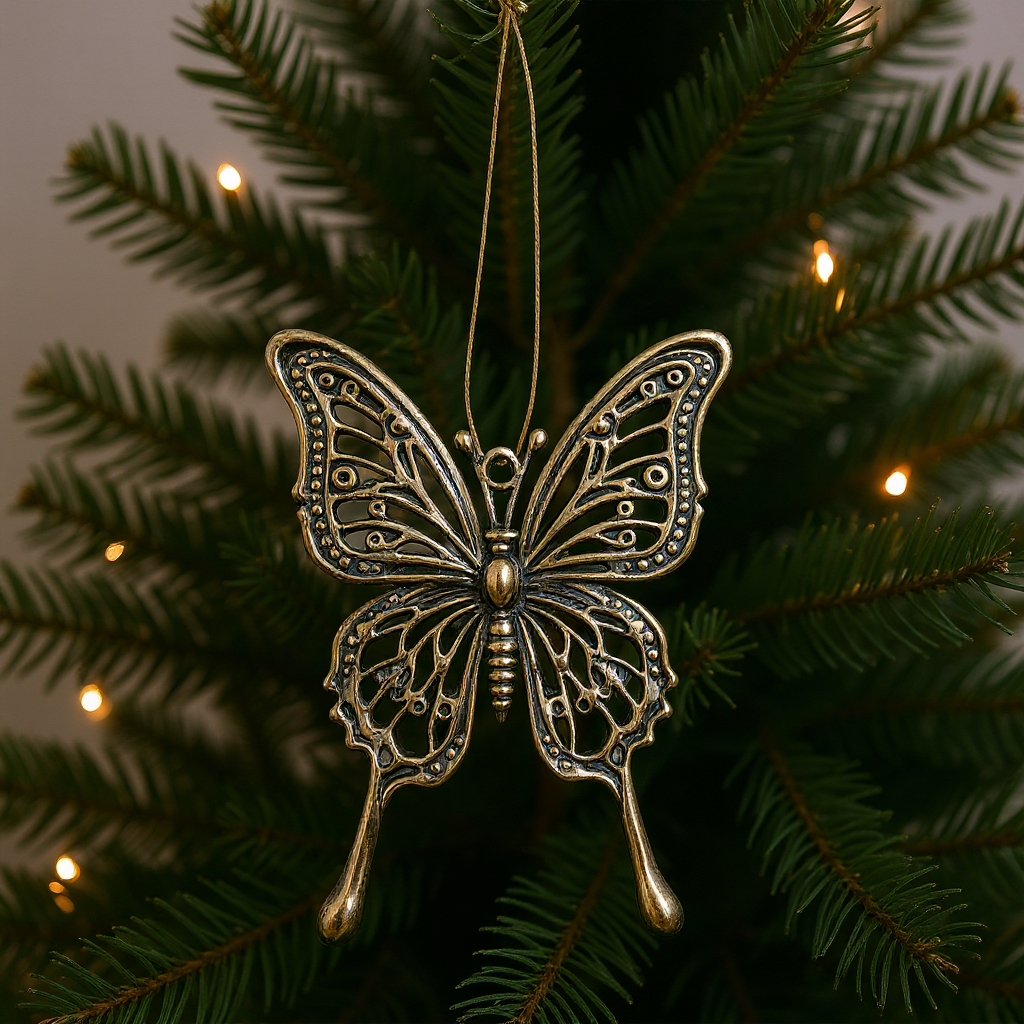Antique Gold Christmas Ornaments – Vintage Holiday Baubles (Set 3)