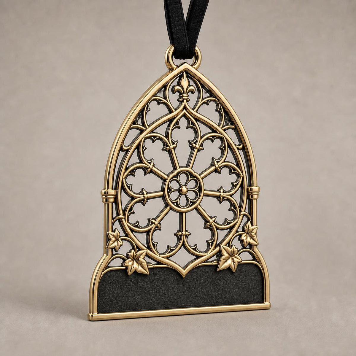 Large Personalized Memorial Ornament | Antique Brass Keepsake | Christmas Tree Decor