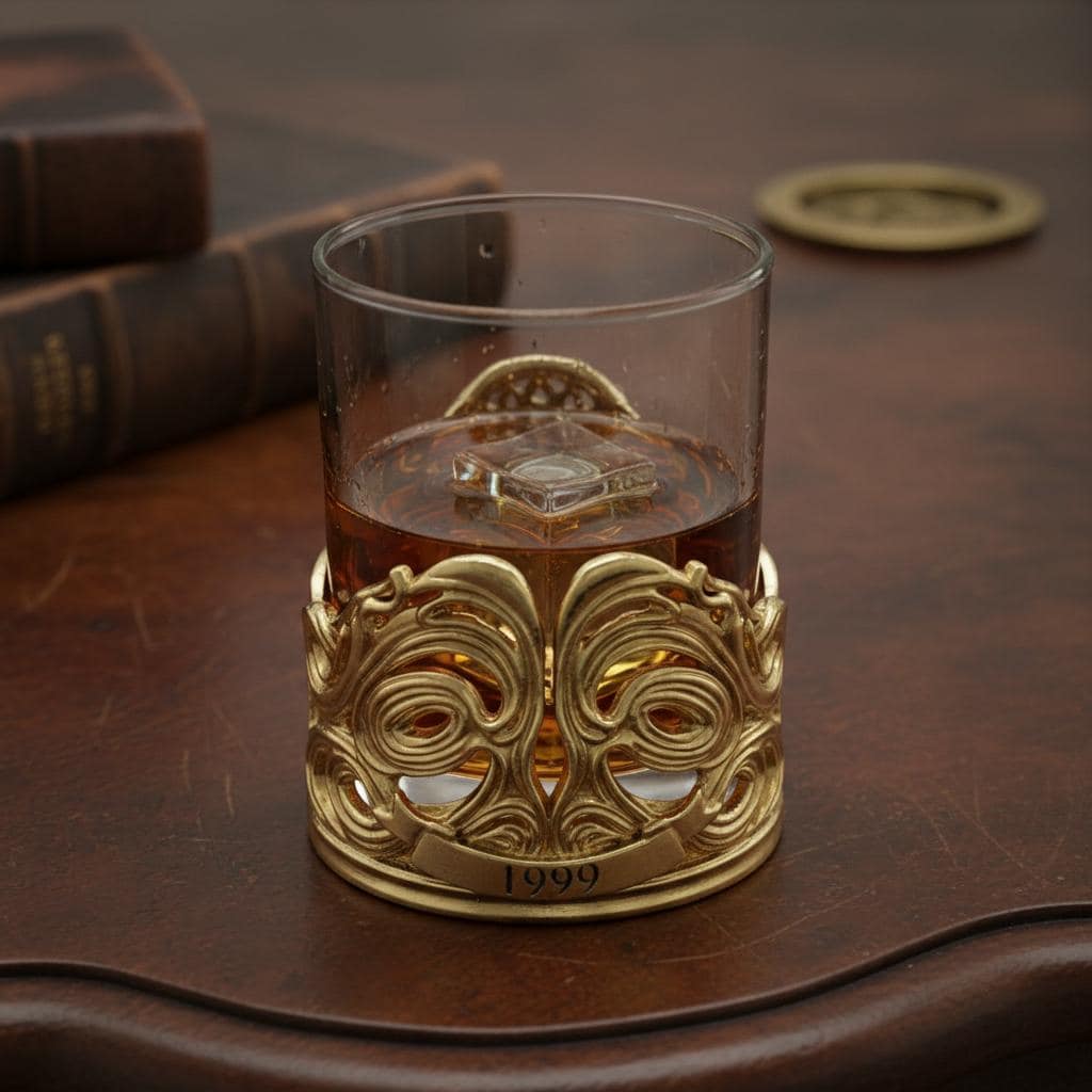 Personalized Jeweled Skull Whiskey Glass – Name on the Band, 10 oz