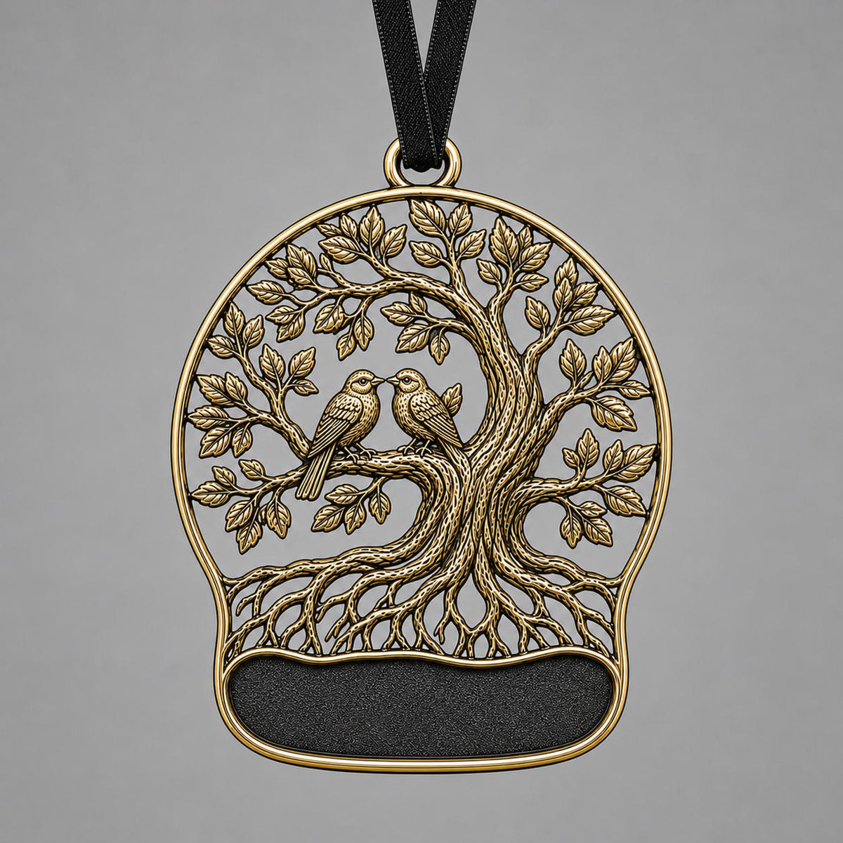 Large Personalized Tree of Life Ornament | Antique Brass Sympathy Gift | Christmas Decor