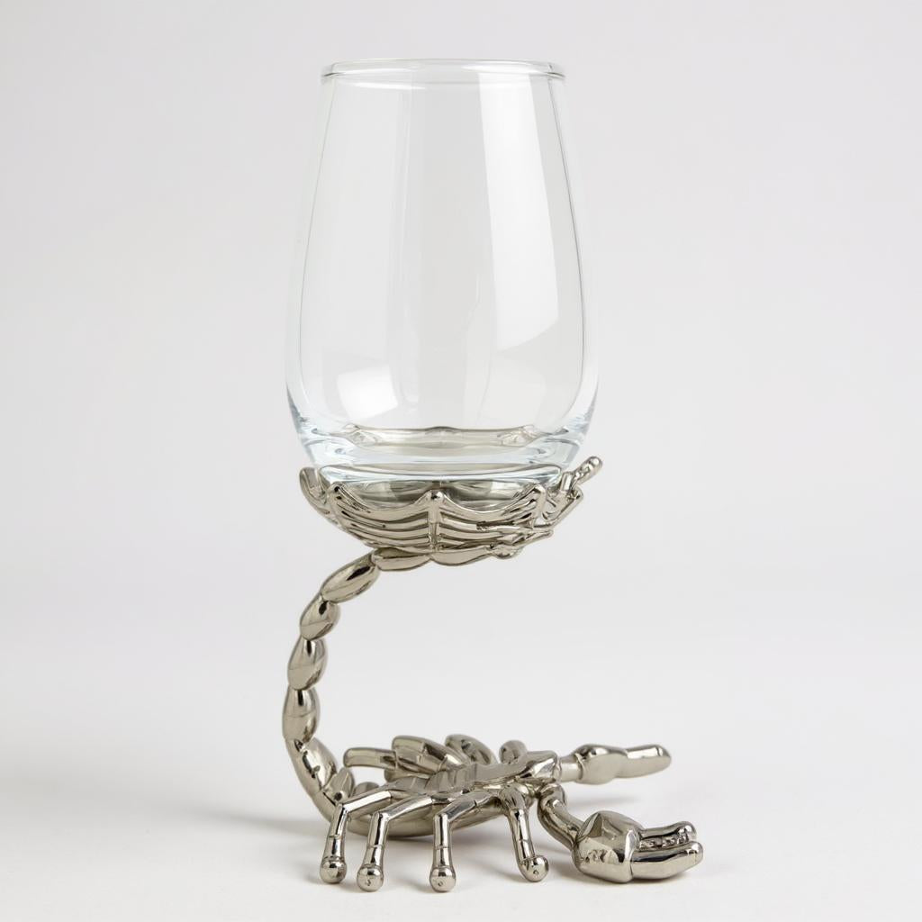 Set of 4 Scorpion Wine Glasses