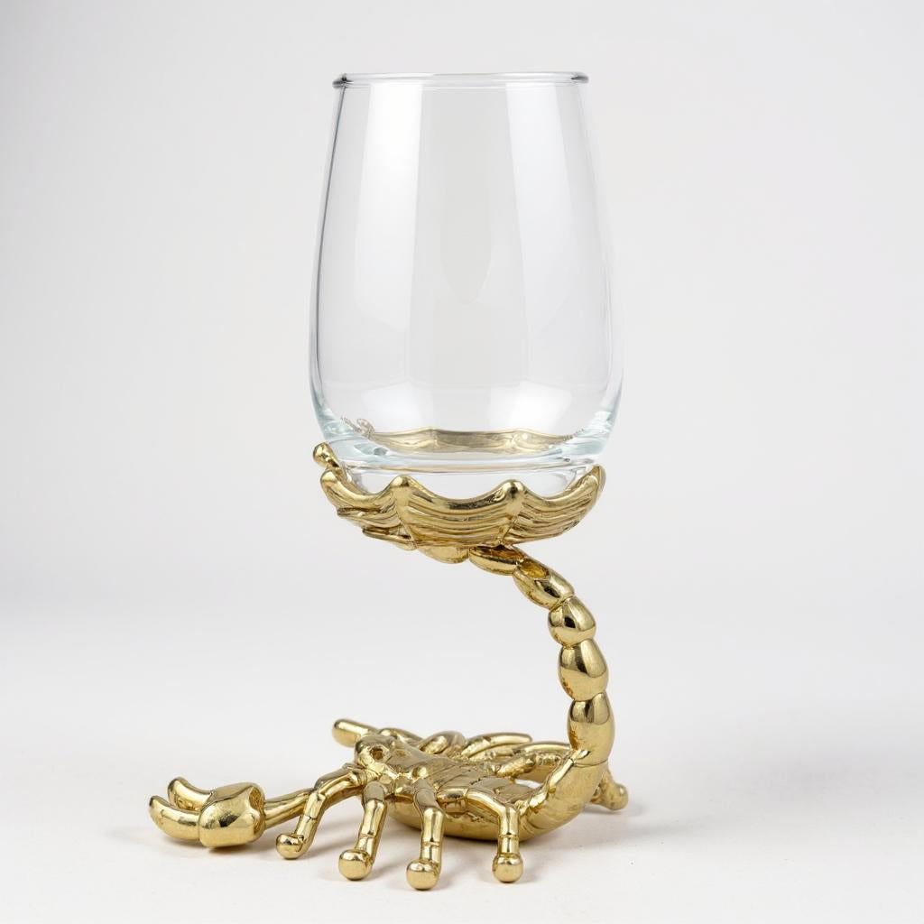 Set of 4 Scorpion Wine Glasses