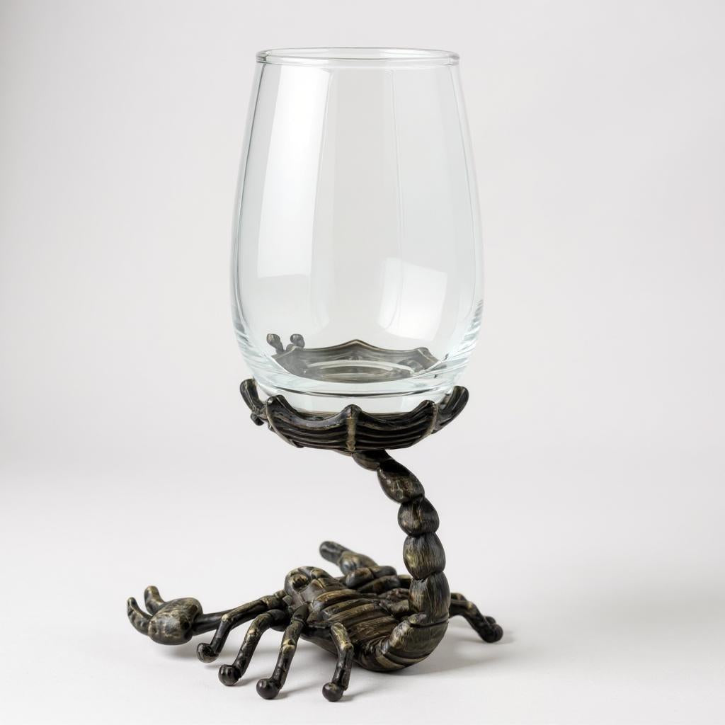Set of 4 Scorpion Wine Glasses