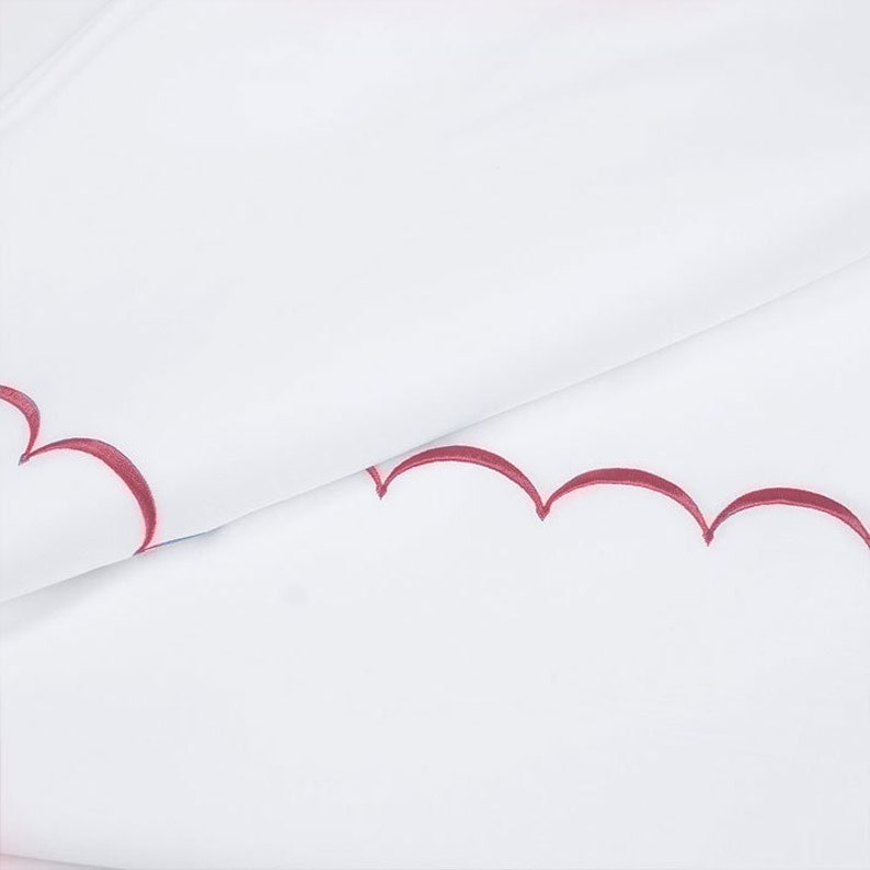 Scallops - Cotton Sateen Embroidered Edge Duvet Cover Sets