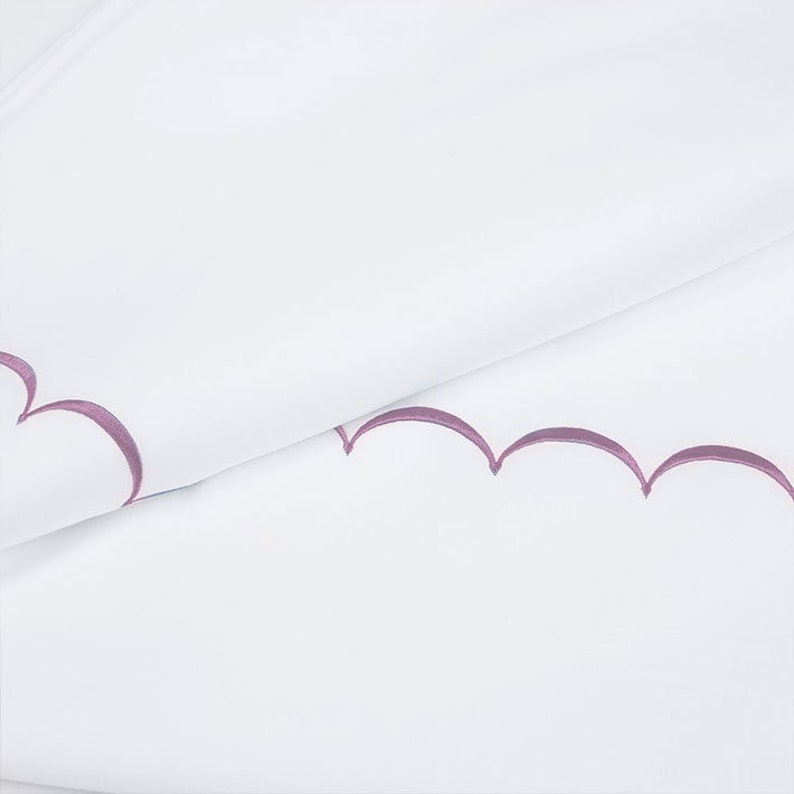 Scallops - Cotton Sateen Embroidered Edge Duvet Cover Sets