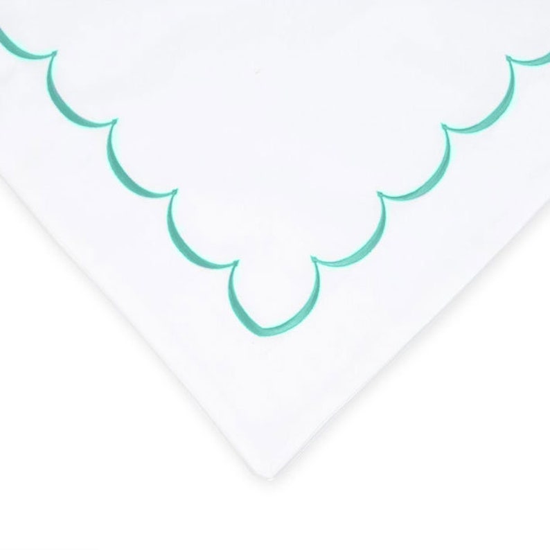 Scallops - Cotton Sateen Embroidered Edge Duvet Cover Sets
