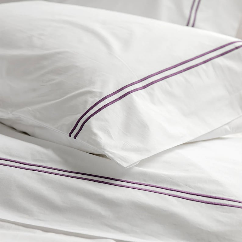 Tracks - Pure Linen Embroidered Edge Duvet Cover Sets