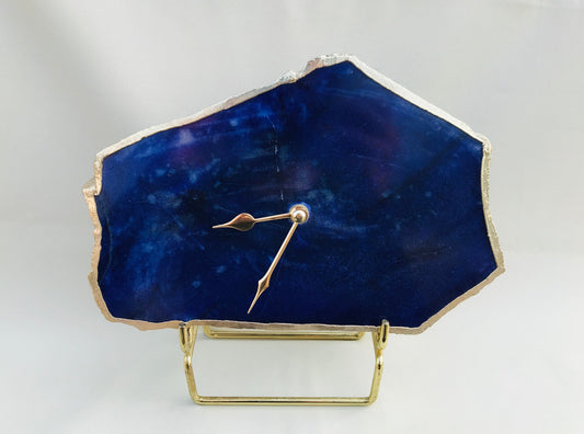 Indigo Agate Large Wall/Table Clock/Personalised Momento
