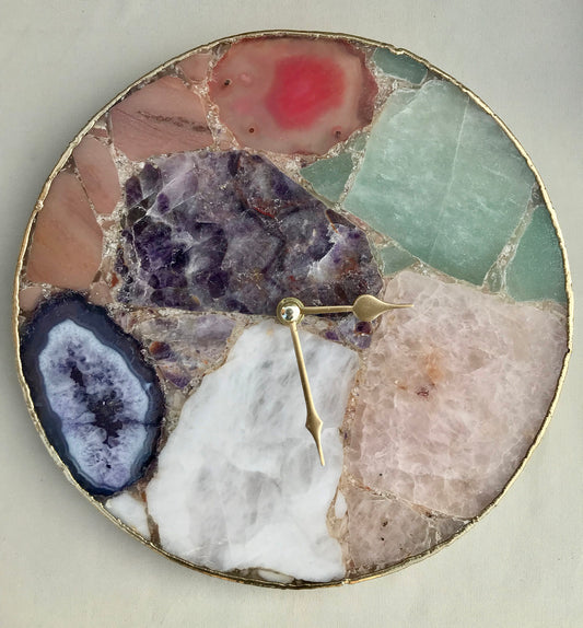 Exclusive Multicolor Large Agate Wall Clock
