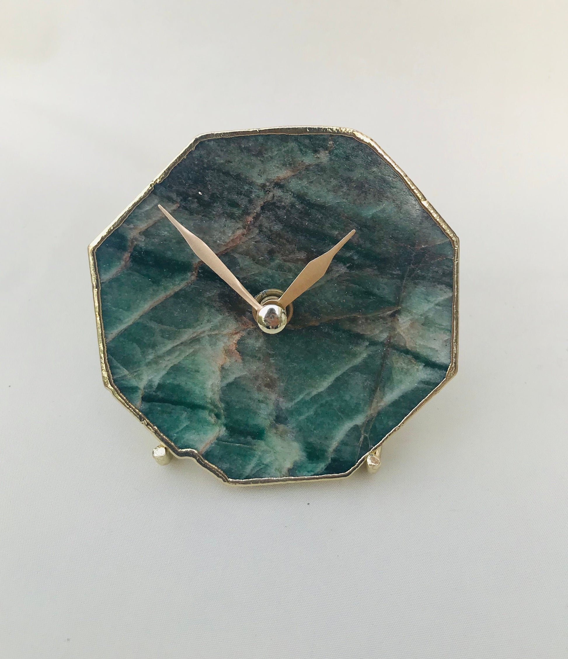 Sage Green Octagon Wall/Desk Clock/Personalised Momento