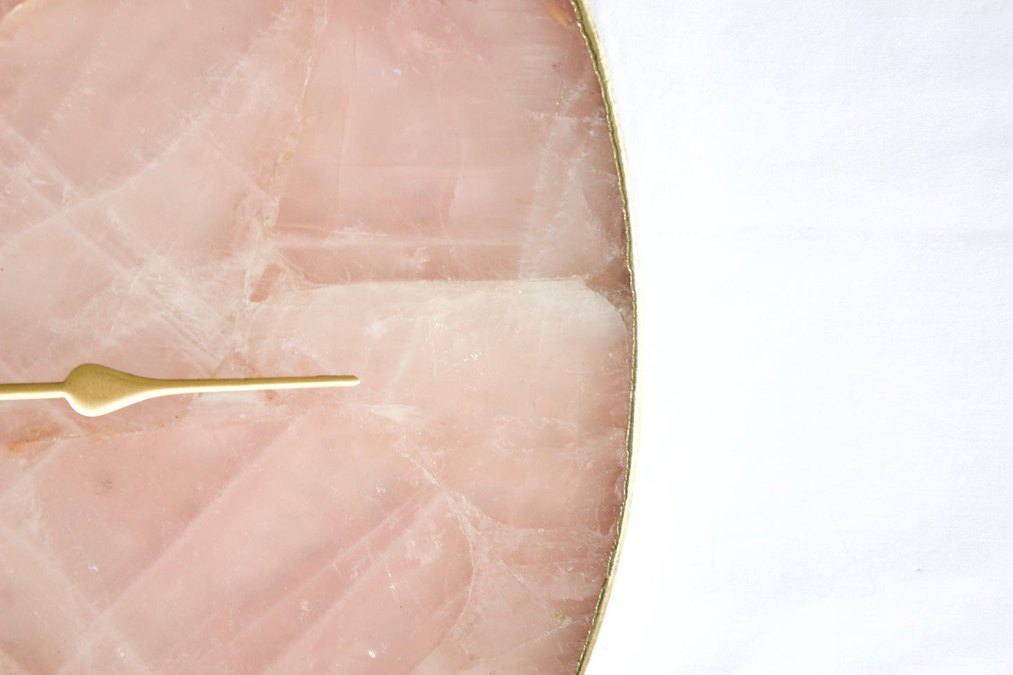 Rose Quartz Agate Wall Clock | Circular