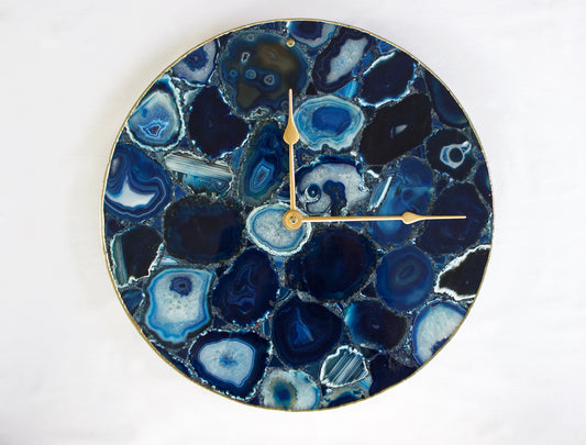 Blue Agate Wall Clock
