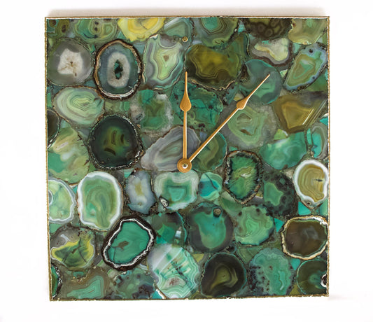 Light Green Agate Wall Clock