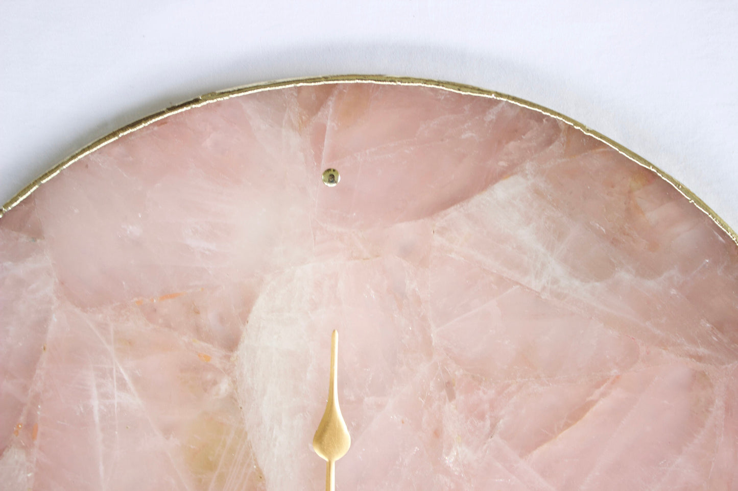 Rose Quartz Agate Wall Clock | Circular