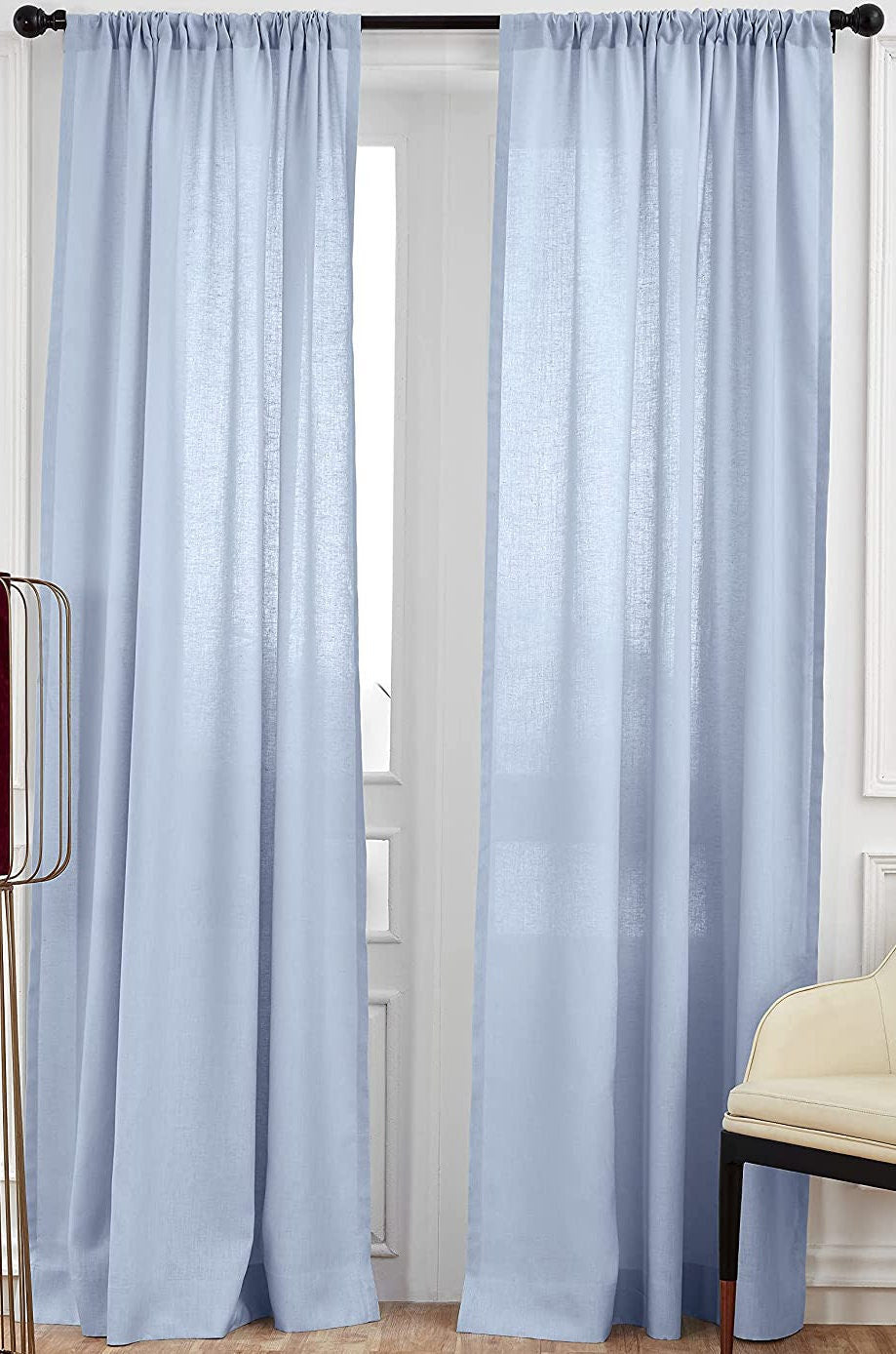 Sky Blue - 100% Pure Linen Curtains